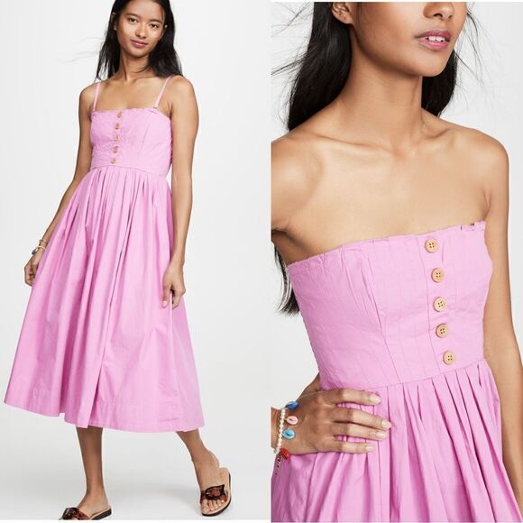 Free People Dresses & Skirts - Free People Lilah pleated tube dress in purple/pink